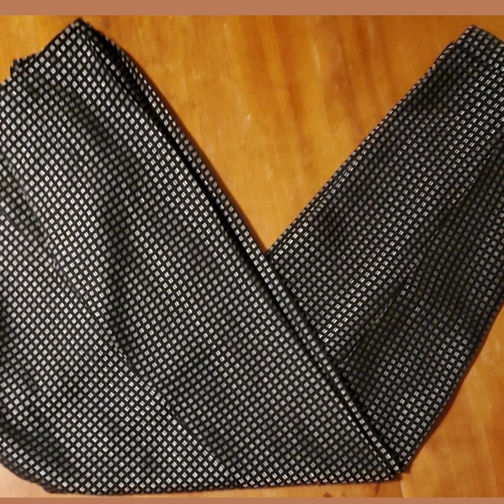 Hand crafted black & silver dressy pants